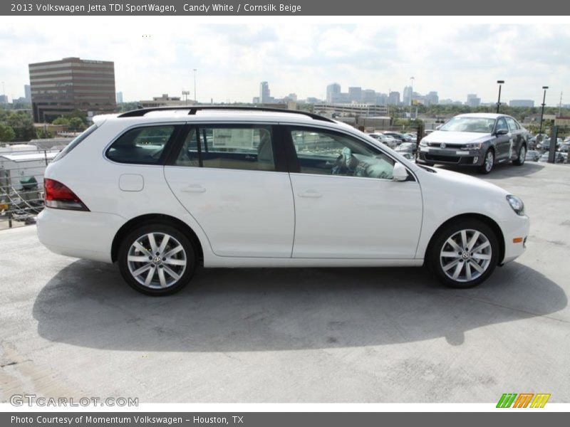 Candy White / Cornsilk Beige 2013 Volkswagen Jetta TDI SportWagen