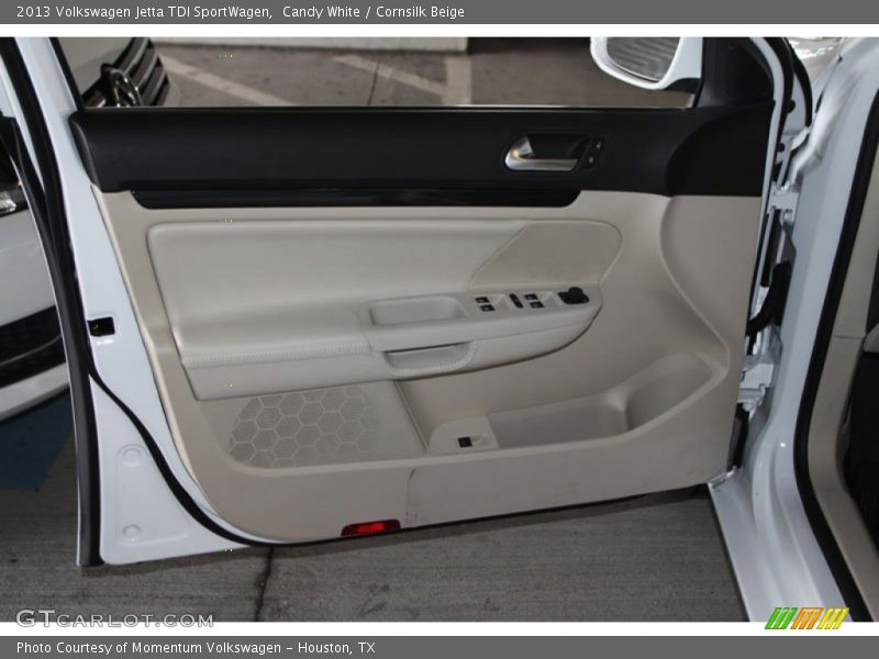 Candy White / Cornsilk Beige 2013 Volkswagen Jetta TDI SportWagen