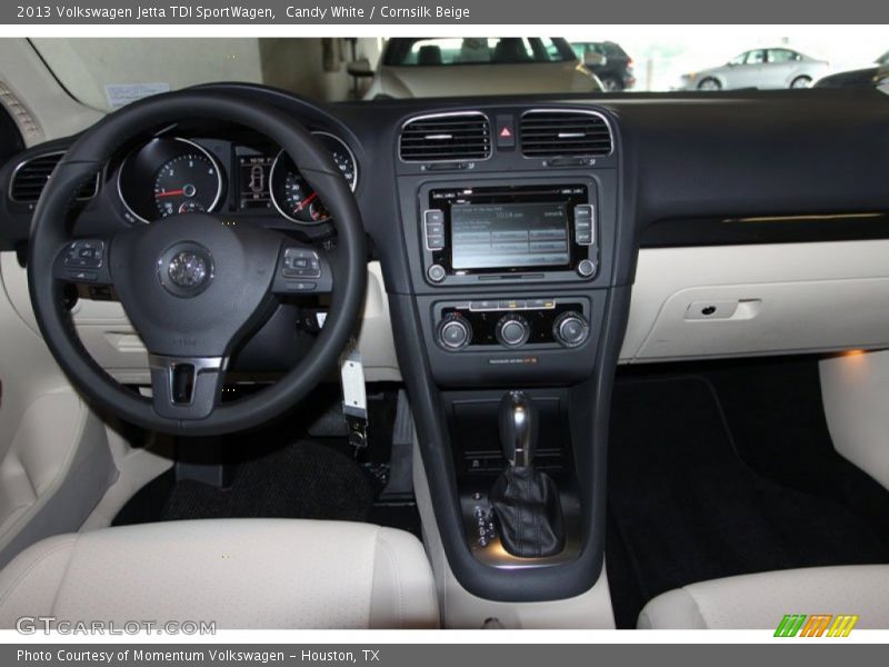 Candy White / Cornsilk Beige 2013 Volkswagen Jetta TDI SportWagen