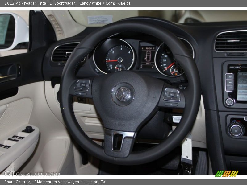 Candy White / Cornsilk Beige 2013 Volkswagen Jetta TDI SportWagen