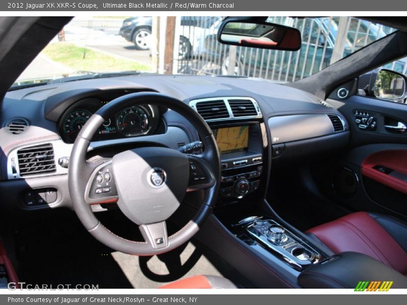 Ultimate Black Metallic / Red/Warm Charcoal 2012 Jaguar XK XKR-S Coupe