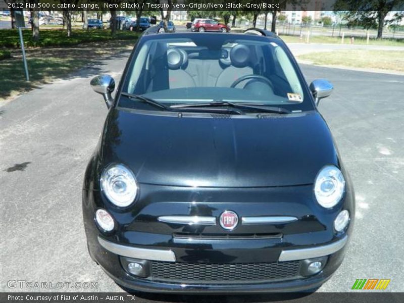 Nero (Black) / Tessuto Nero-Grigio/Nero (Black-Grey/Black) 2012 Fiat 500 c cabrio Lounge