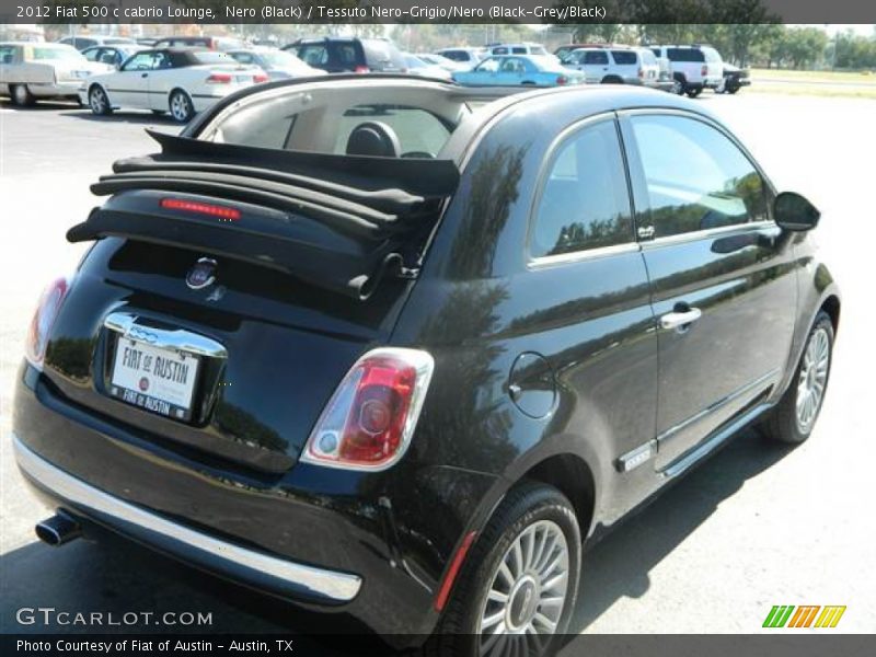 Nero (Black) / Tessuto Nero-Grigio/Nero (Black-Grey/Black) 2012 Fiat 500 c cabrio Lounge