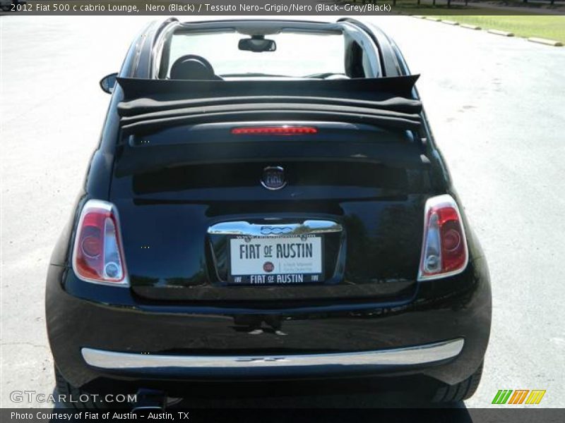 Nero (Black) / Tessuto Nero-Grigio/Nero (Black-Grey/Black) 2012 Fiat 500 c cabrio Lounge