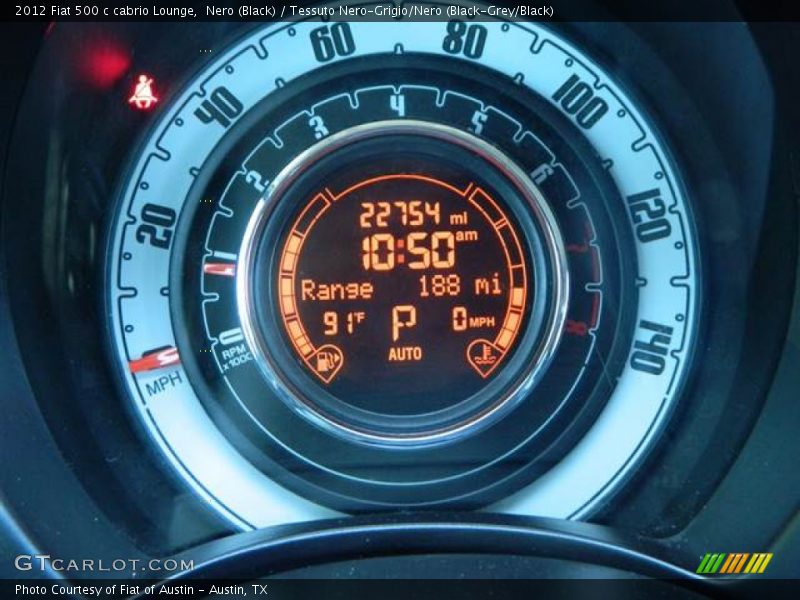  2012 500 c cabrio Lounge c cabrio Lounge Gauges