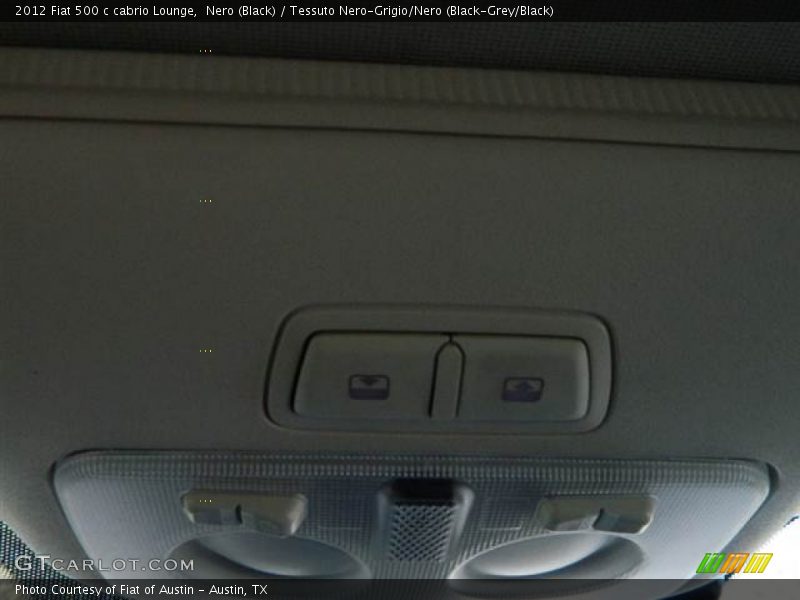 Nero (Black) / Tessuto Nero-Grigio/Nero (Black-Grey/Black) 2012 Fiat 500 c cabrio Lounge