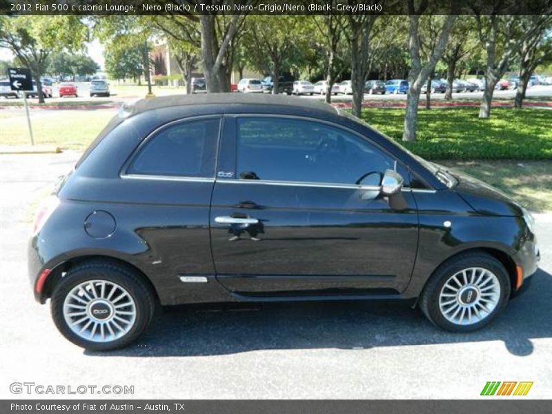 Nero (Black) / Tessuto Nero-Grigio/Nero (Black-Grey/Black) 2012 Fiat 500 c cabrio Lounge