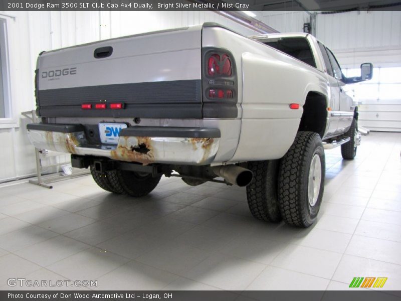 Bright Silver Metallic / Mist Gray 2001 Dodge Ram 3500 SLT Club Cab 4x4 Dually