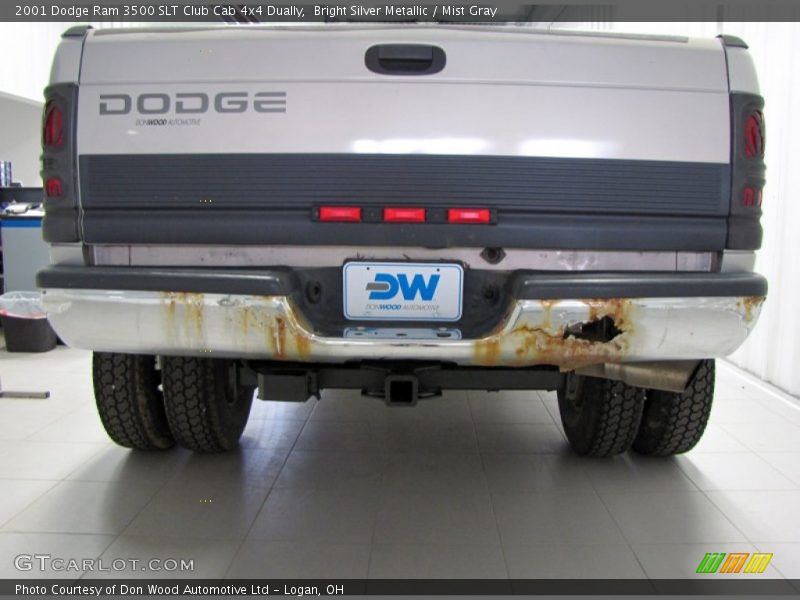 Bright Silver Metallic / Mist Gray 2001 Dodge Ram 3500 SLT Club Cab 4x4 Dually