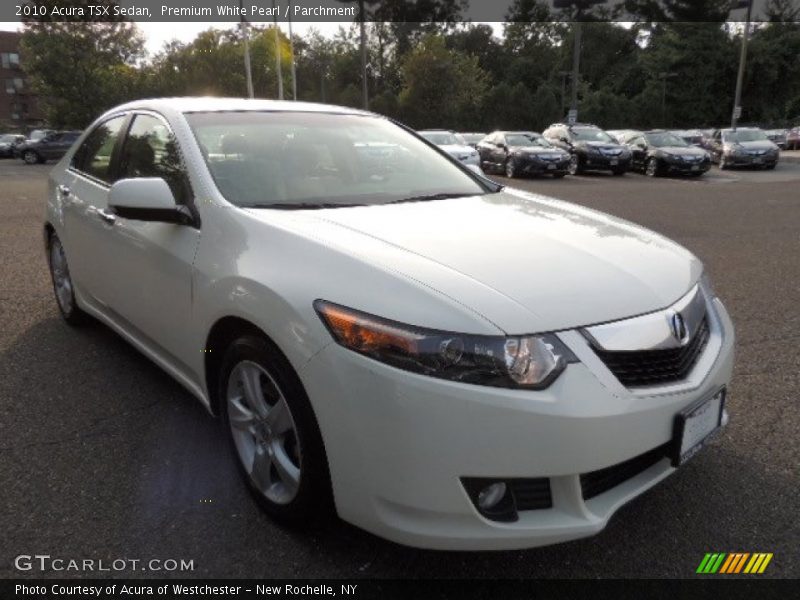 Premium White Pearl / Parchment 2010 Acura TSX Sedan