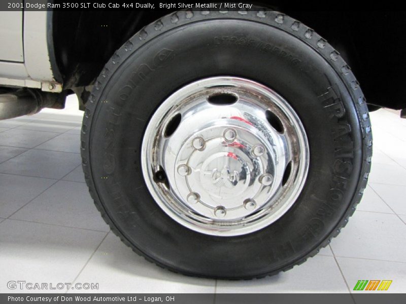 Bright Silver Metallic / Mist Gray 2001 Dodge Ram 3500 SLT Club Cab 4x4 Dually