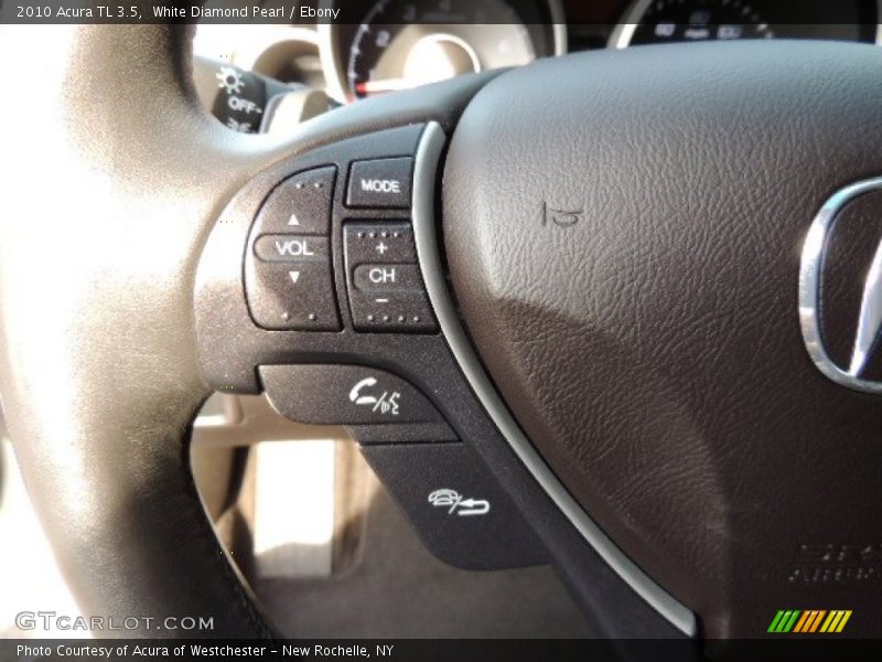 White Diamond Pearl / Ebony 2010 Acura TL 3.5