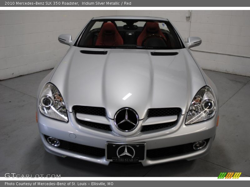 Iridium Silver Metallic / Red 2010 Mercedes-Benz SLK 350 Roadster