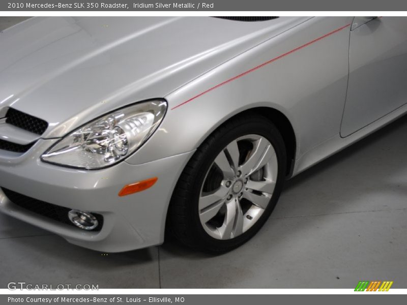 Iridium Silver Metallic / Red 2010 Mercedes-Benz SLK 350 Roadster