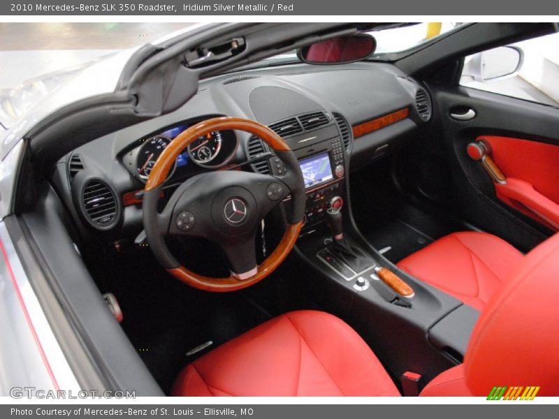  2010 SLK 350 Roadster Red Interior