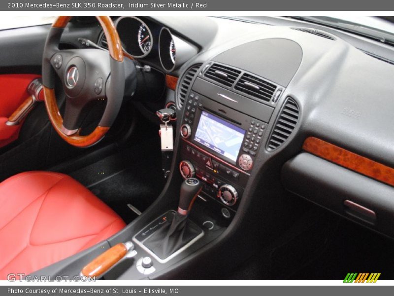 Iridium Silver Metallic / Red 2010 Mercedes-Benz SLK 350 Roadster