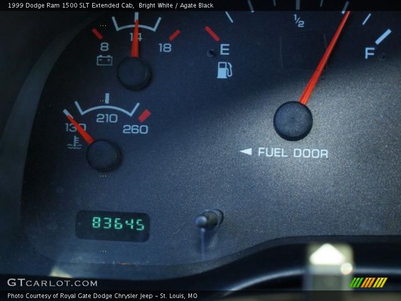 Bright White / Agate Black 1999 Dodge Ram 1500 SLT Extended Cab