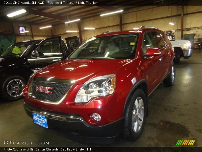 Red Jewel Tintcoat / Light Titanium 2011 GMC Acadia SLT AWD