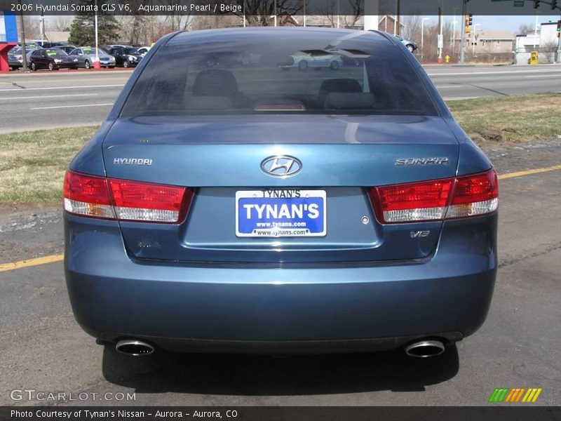 Aquamarine Pearl / Beige 2006 Hyundai Sonata GLS V6