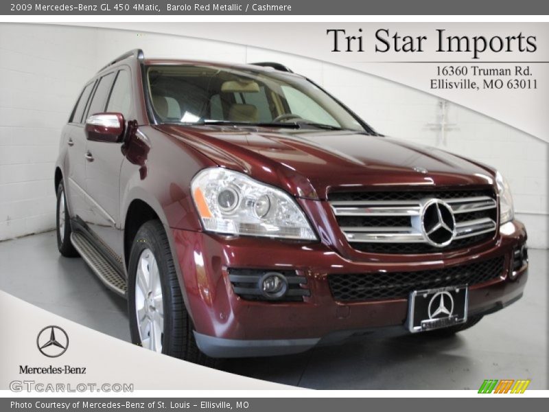 Barolo Red Metallic / Cashmere 2009 Mercedes-Benz GL 450 4Matic