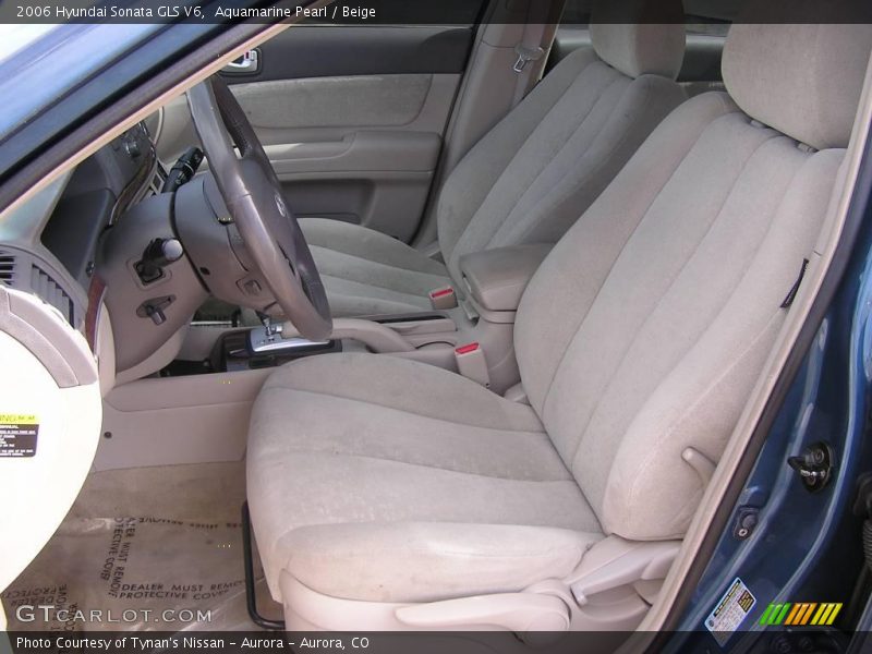 Aquamarine Pearl / Beige 2006 Hyundai Sonata GLS V6