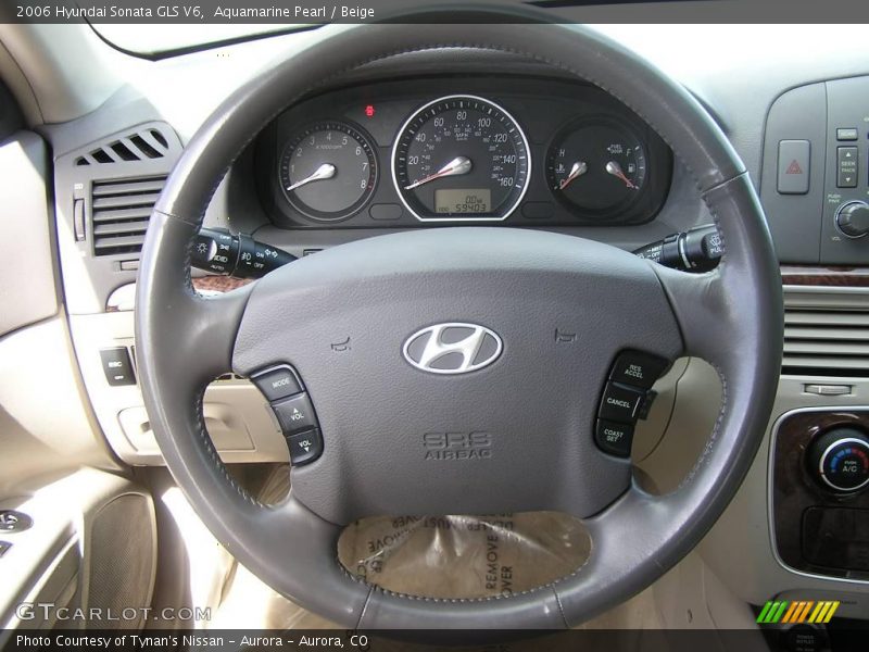 Aquamarine Pearl / Beige 2006 Hyundai Sonata GLS V6