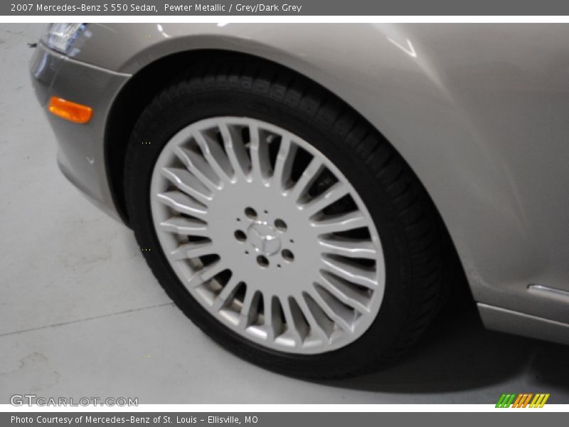 Pewter Metallic / Grey/Dark Grey 2007 Mercedes-Benz S 550 Sedan