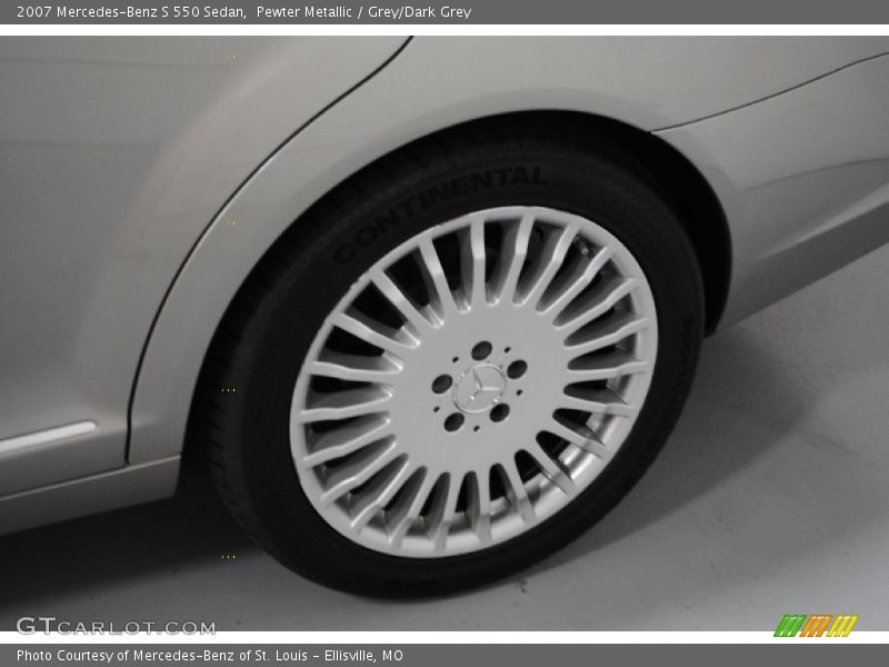 Pewter Metallic / Grey/Dark Grey 2007 Mercedes-Benz S 550 Sedan