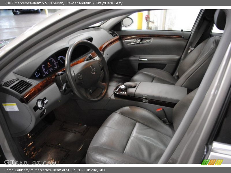 Pewter Metallic / Grey/Dark Grey 2007 Mercedes-Benz S 550 Sedan