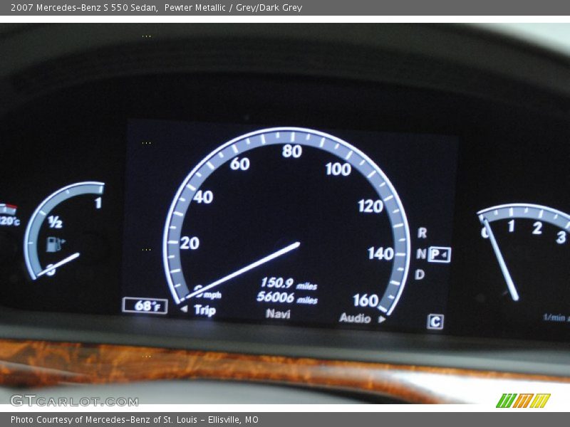 Pewter Metallic / Grey/Dark Grey 2007 Mercedes-Benz S 550 Sedan