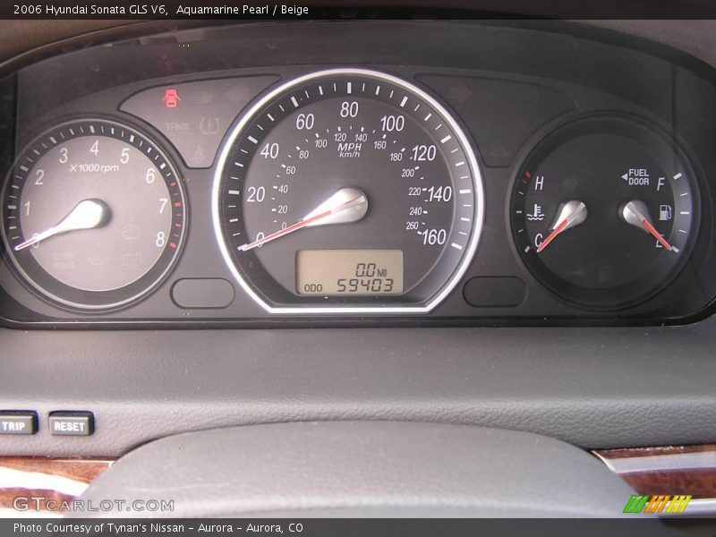 Aquamarine Pearl / Beige 2006 Hyundai Sonata GLS V6