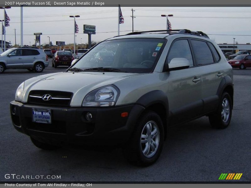 Desert Sage Metallic / Beige 2007 Hyundai Tucson SE