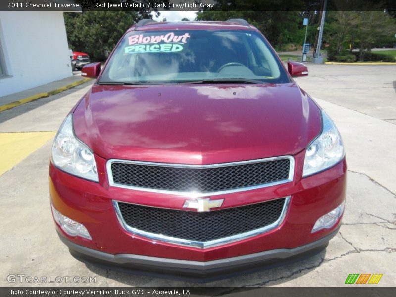 Red Jewel Metallic / Dark Gray/Light Gray 2011 Chevrolet Traverse LT