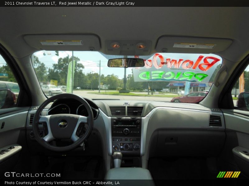 Red Jewel Metallic / Dark Gray/Light Gray 2011 Chevrolet Traverse LT