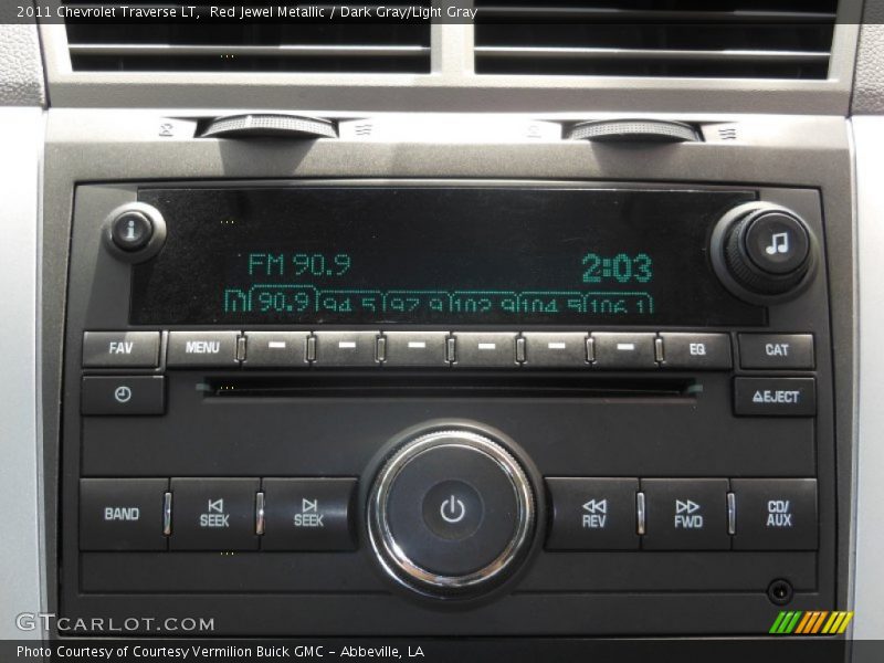 Red Jewel Metallic / Dark Gray/Light Gray 2011 Chevrolet Traverse LT