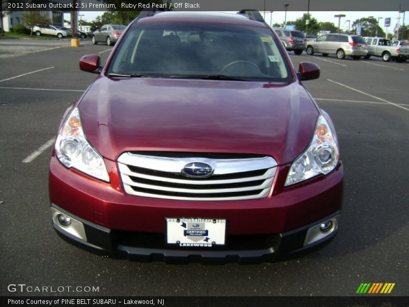 Ruby Red Pearl / Off Black 2012 Subaru Outback 2.5i Premium