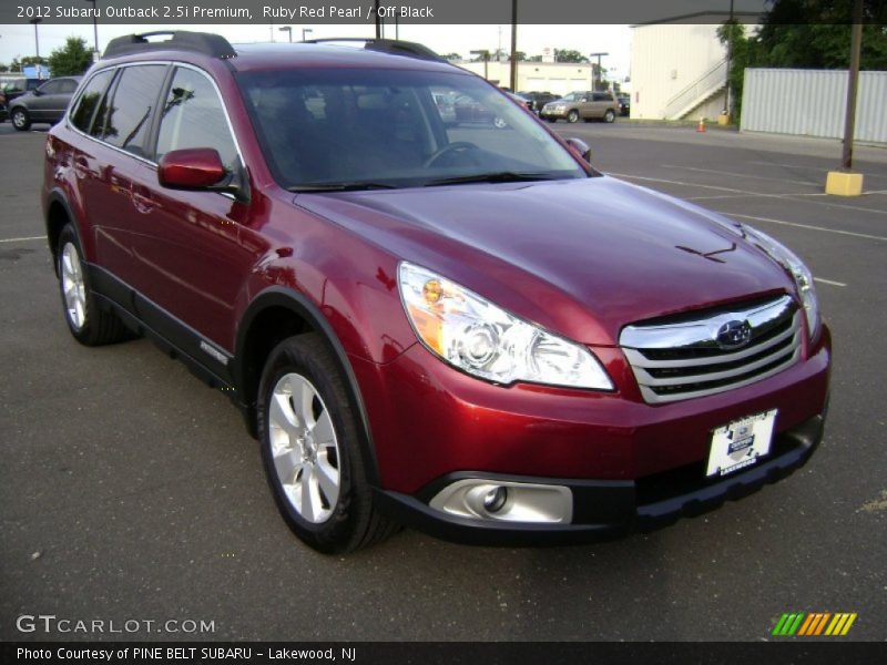 Ruby Red Pearl / Off Black 2012 Subaru Outback 2.5i Premium