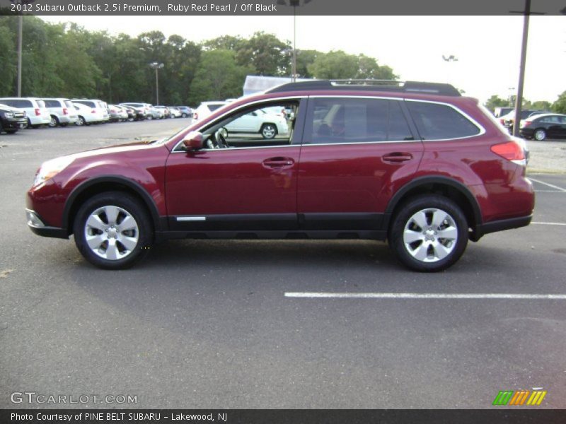 Ruby Red Pearl / Off Black 2012 Subaru Outback 2.5i Premium