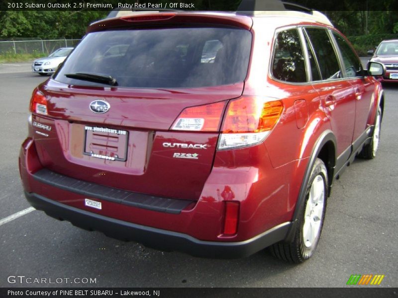 Ruby Red Pearl / Off Black 2012 Subaru Outback 2.5i Premium