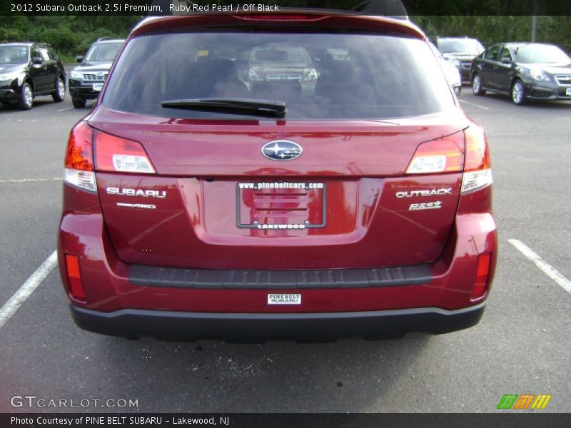 Ruby Red Pearl / Off Black 2012 Subaru Outback 2.5i Premium