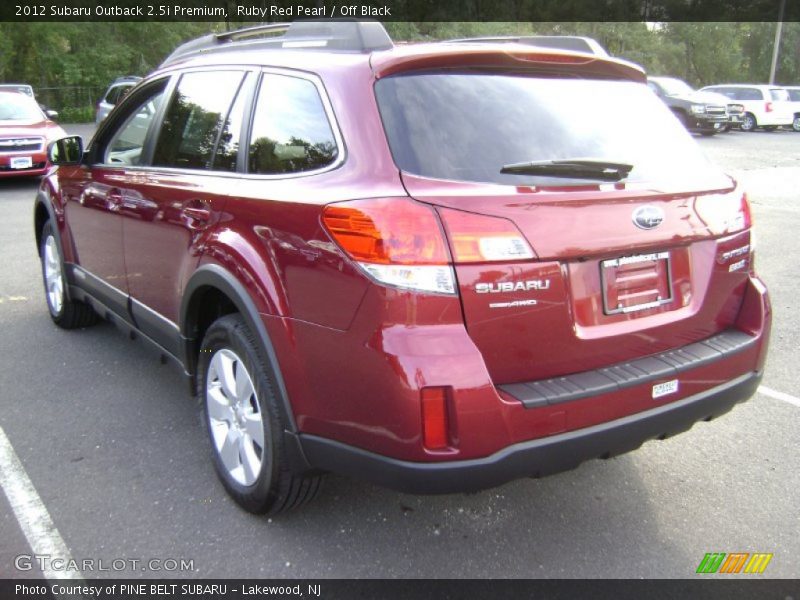 Ruby Red Pearl / Off Black 2012 Subaru Outback 2.5i Premium