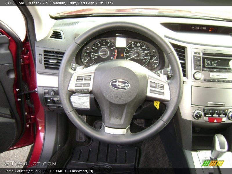 Ruby Red Pearl / Off Black 2012 Subaru Outback 2.5i Premium