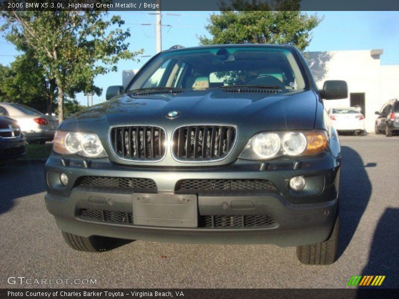 Highland Green Metallic / Beige 2006 BMW X5 3.0i