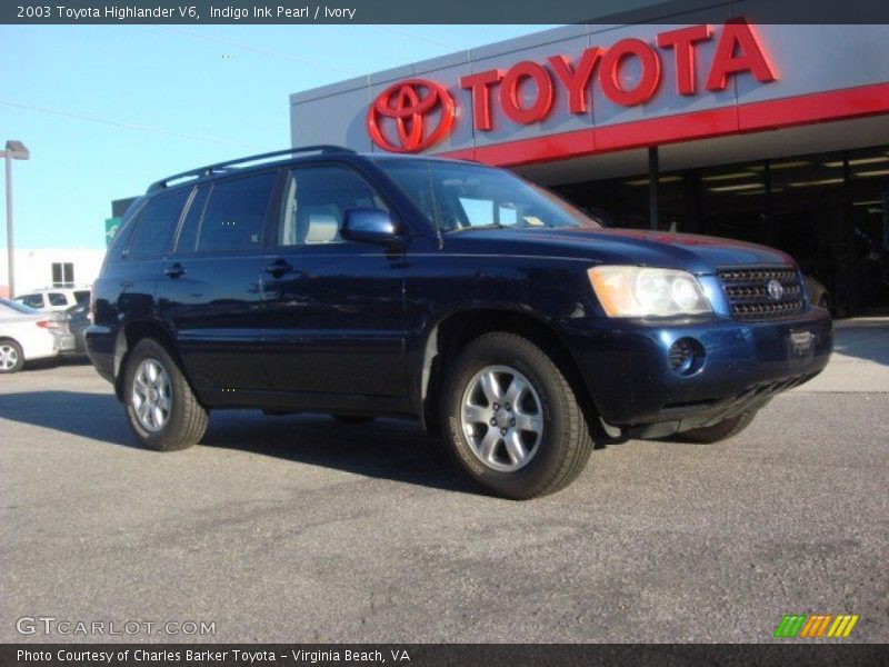 Indigo Ink Pearl / Ivory 2003 Toyota Highlander V6