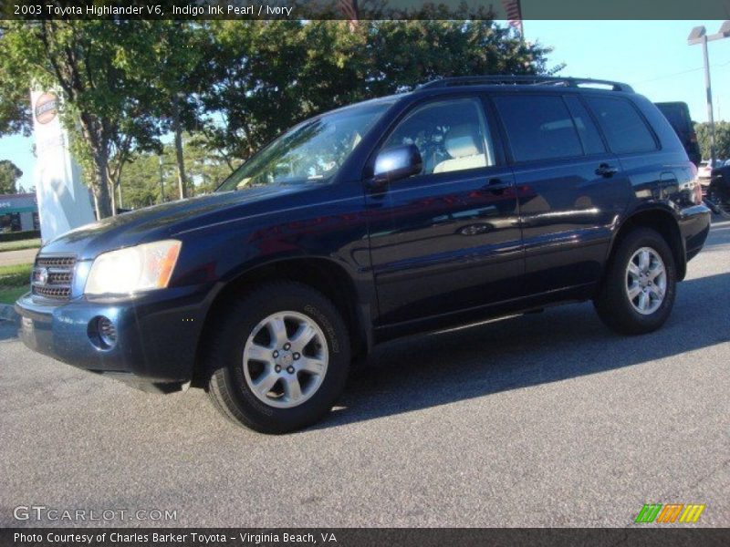 Indigo Ink Pearl / Ivory 2003 Toyota Highlander V6