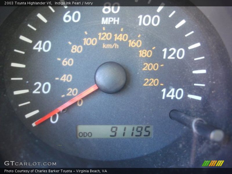 Indigo Ink Pearl / Ivory 2003 Toyota Highlander V6