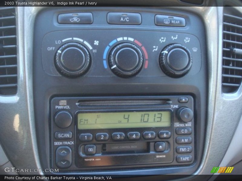 Indigo Ink Pearl / Ivory 2003 Toyota Highlander V6