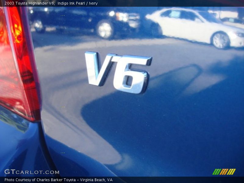 Indigo Ink Pearl / Ivory 2003 Toyota Highlander V6