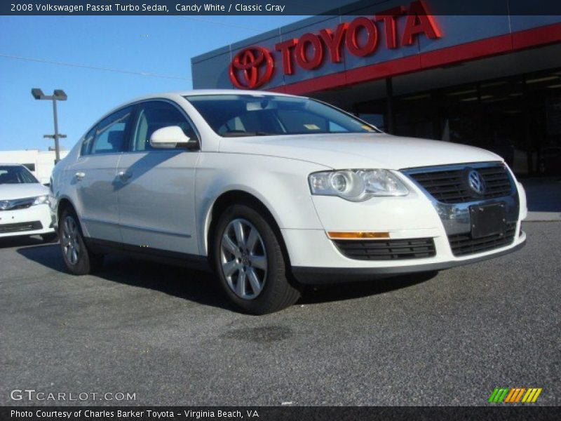Candy White / Classic Gray 2008 Volkswagen Passat Turbo Sedan