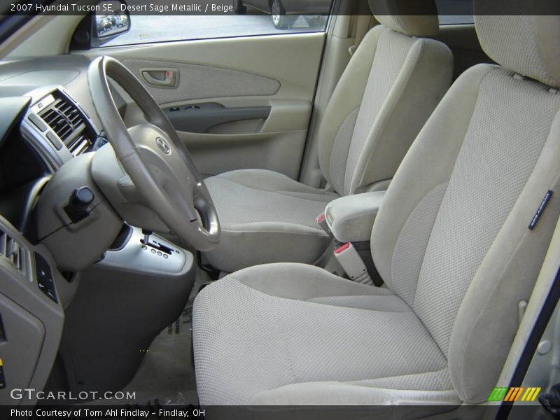 Desert Sage Metallic / Beige 2007 Hyundai Tucson SE
